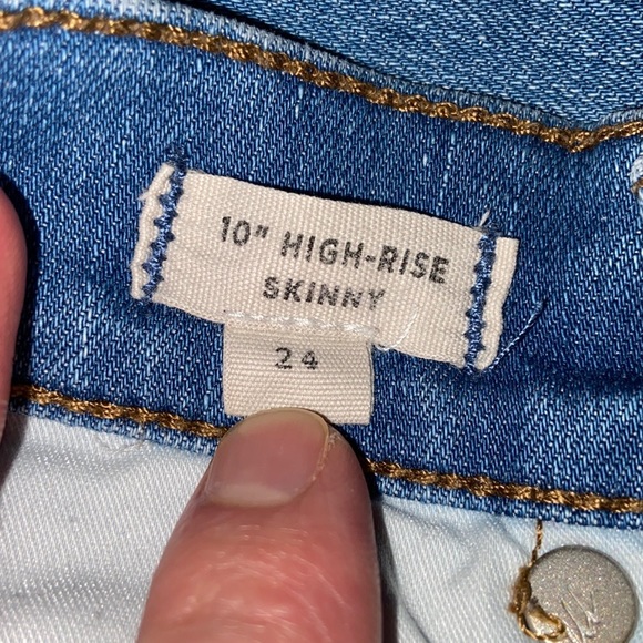 Madewell 10” High Rise Skinny Blue Jeans Size 24 - Picture 3 of 14
